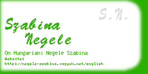 szabina negele business card